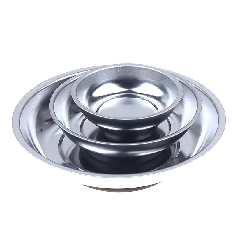 3-6 Inch Magnetic Tool Bowl Stainless Steel Magnetic Tray Circular Magnetic Parts Bowl Screws Sockets Storage Tray
