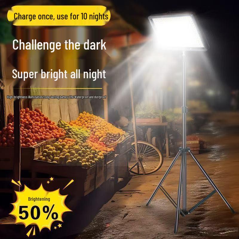 Super Bright Outdoor Stall & Barber Shop Lighting: Warm Light Charging Strip with Stand