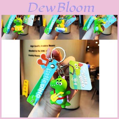 Adorable Cartoon Dinosaur Keychain Silicone Key Ring Cute Bag Charm Gift