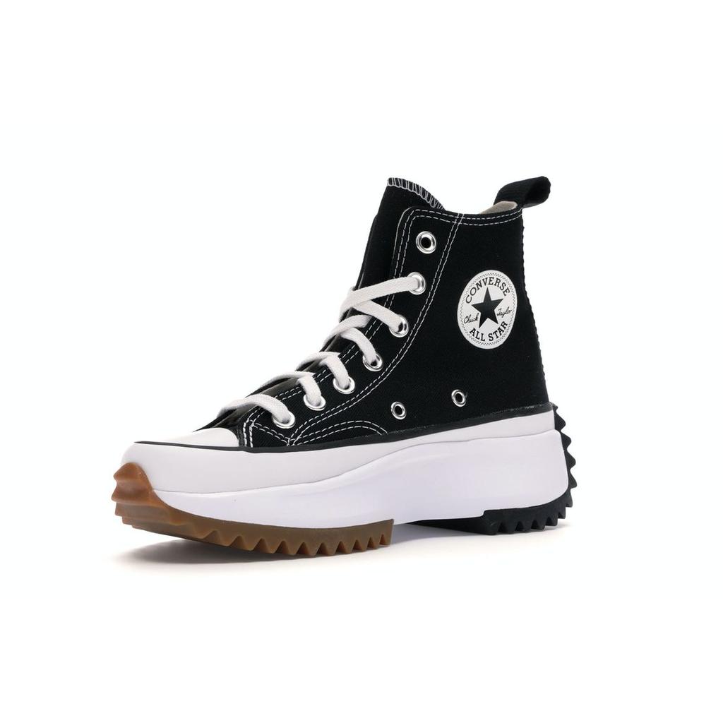 Converse Run Star Hi Black Unisex Sneakers White Gum 166800C