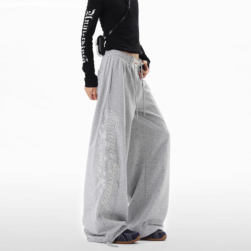 Унисекс Широкие спортивные штаны BWKA с вышивкой букв L