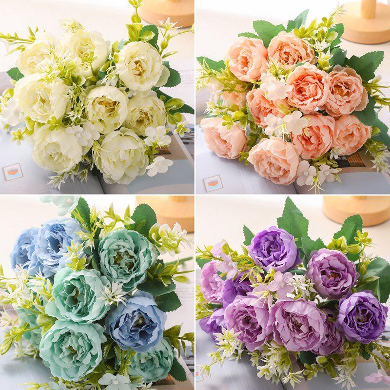 

Искусственные цветы шелковые пионовидные розы для ваз DIY украшения дома и сада Флорес Декор для свадебной вечеринки букет невесты