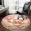 1PC Teddy Bear, Roses Non-Slip Floor Round carpet, Office, family, bedroom, Large Area Rug Indoor Rugs,  Durable Polyester-L0417