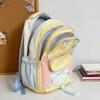 Contrast Color Student Bag Junior High School Student Backpack Women's Travel Lightweight Backpack