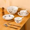 Japanese Style Large Ceramic Soup Bowl Set