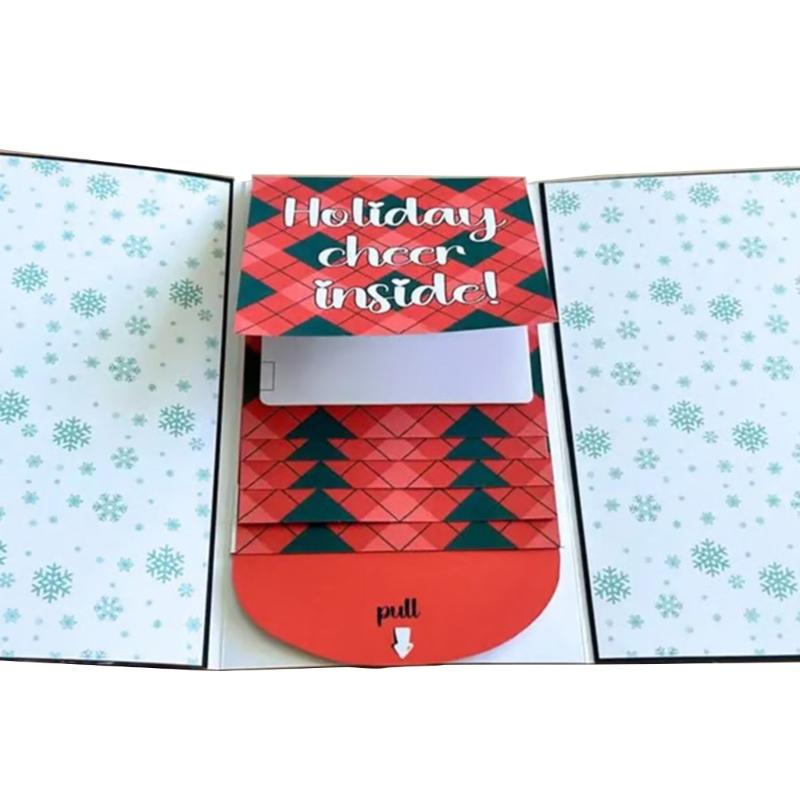 Customizable Holiday Gifts Card Holders With 4 Slots Gifts Card Presentation For Family Friend Festival DIY Messages