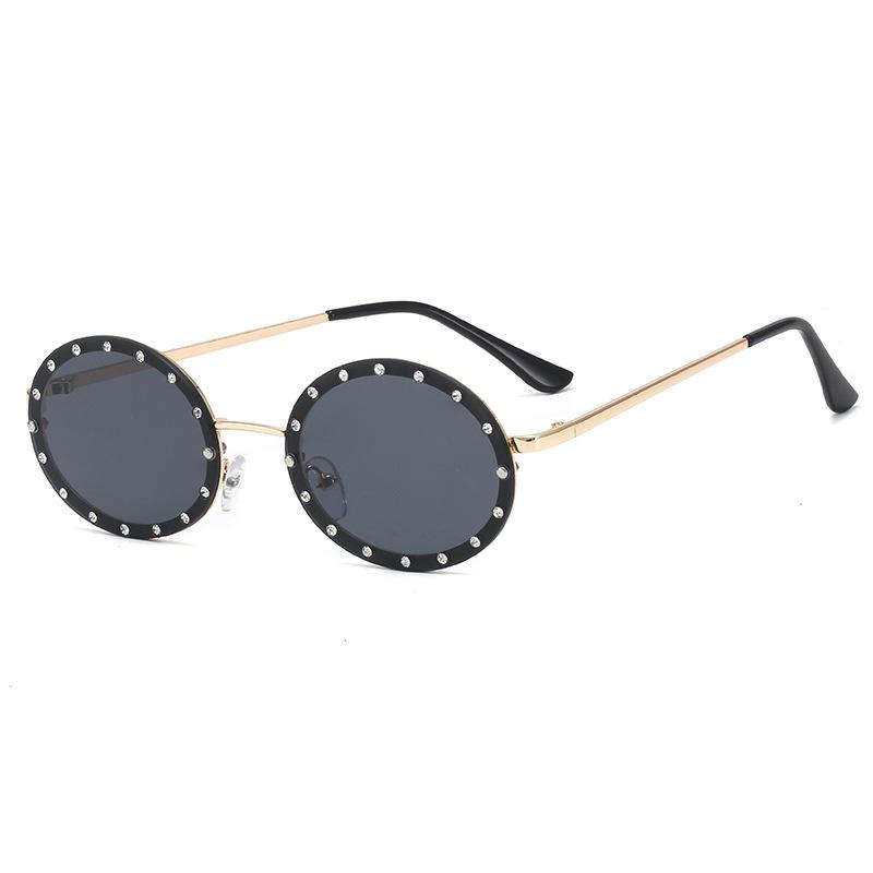 Rhinestone Decoration Women s Sunglasses European American Oval Shape Women s Sunglass UV Protection Travelling Sun Glass