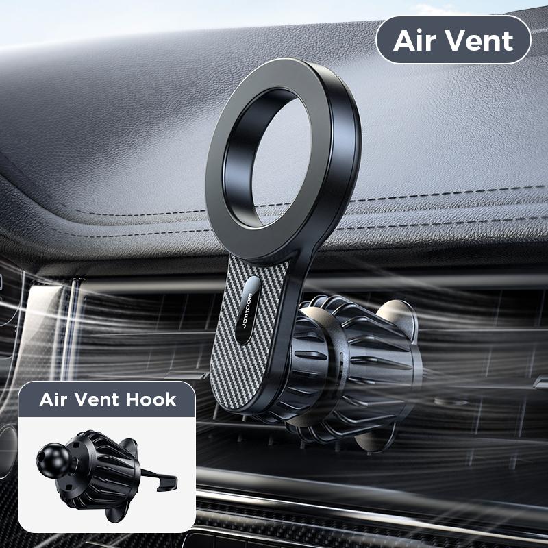 

Joyroom Magnetic Car Phone Holder Universal Strong Car Air Vent Phone Mount Compatible with Samsung LG Google Pixel, etc чёрный