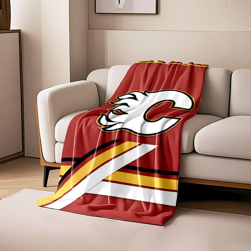 Red Flame Logo Design Blanket print blanket soft and cozy perfect for the living room bed sofa or a nap,gift