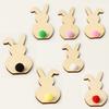 Pack of 5 Rabbit Wood Slices Easter Decorations ple Style Scrapbooking Crafts Birthday Accessories DIY Kits for Adults