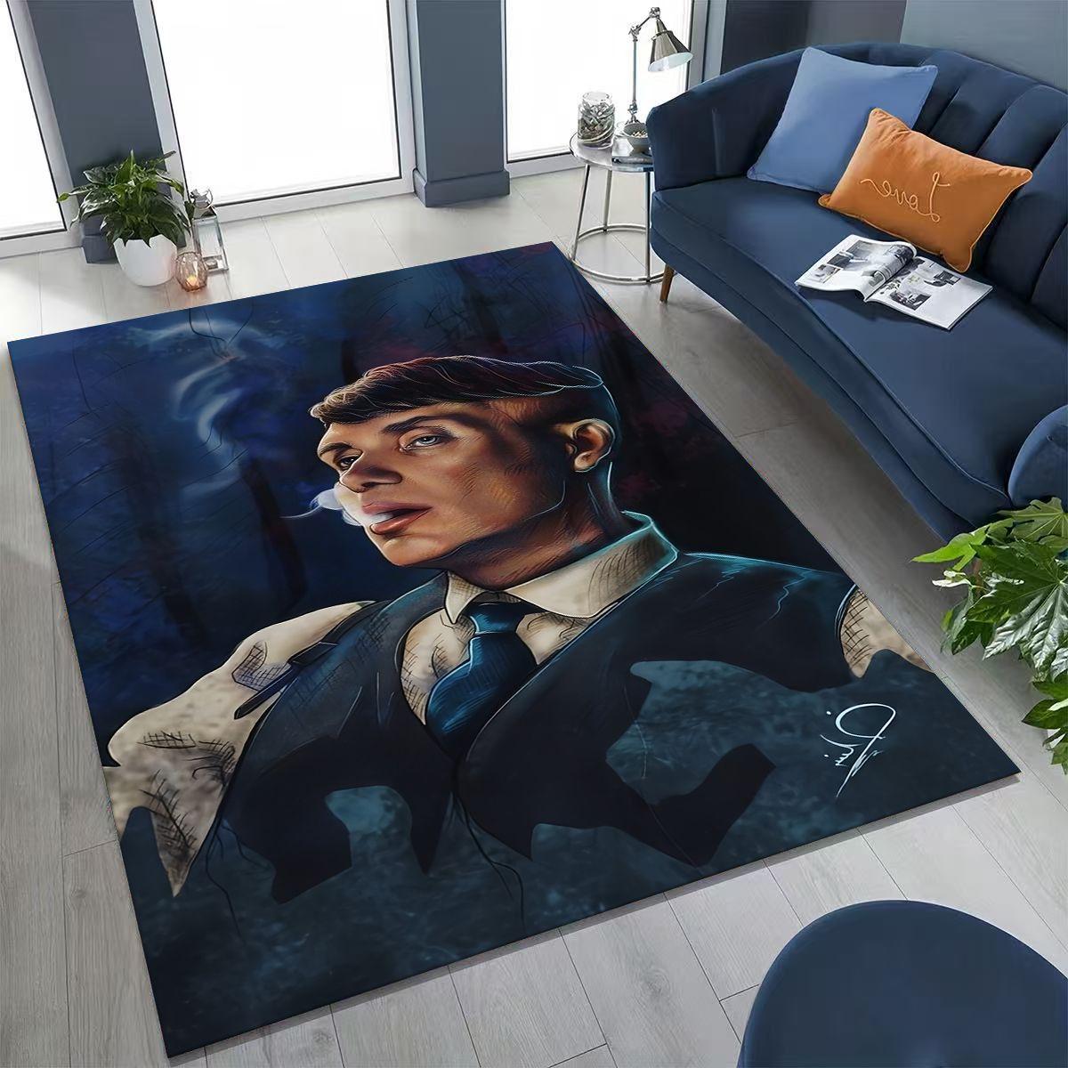 

3D Tommy Shelby P-Peaky B-Blinders Art Carpet Rug for Bedroom Living Room Sofa Home Doormat Decor,Large Kids Non-slip Floor Mat 40x60cm( 15x23in )