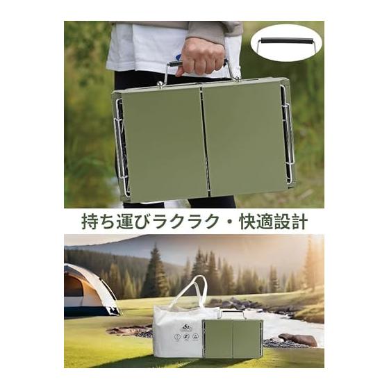 Charmline 35 x 22 cm Portable Charcoal BBQ Stove, Foldable Compact Camping Equipment for 1-3 People, Ideal for Garden, Beach, Picnic and Table Use,