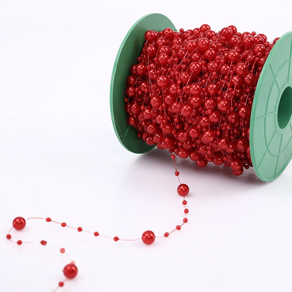 60CM Fishing Line Artificial Pearls Beads Chain Garland Flowers Wedding Christmas Party Decoration DIY Jewelry Accessory