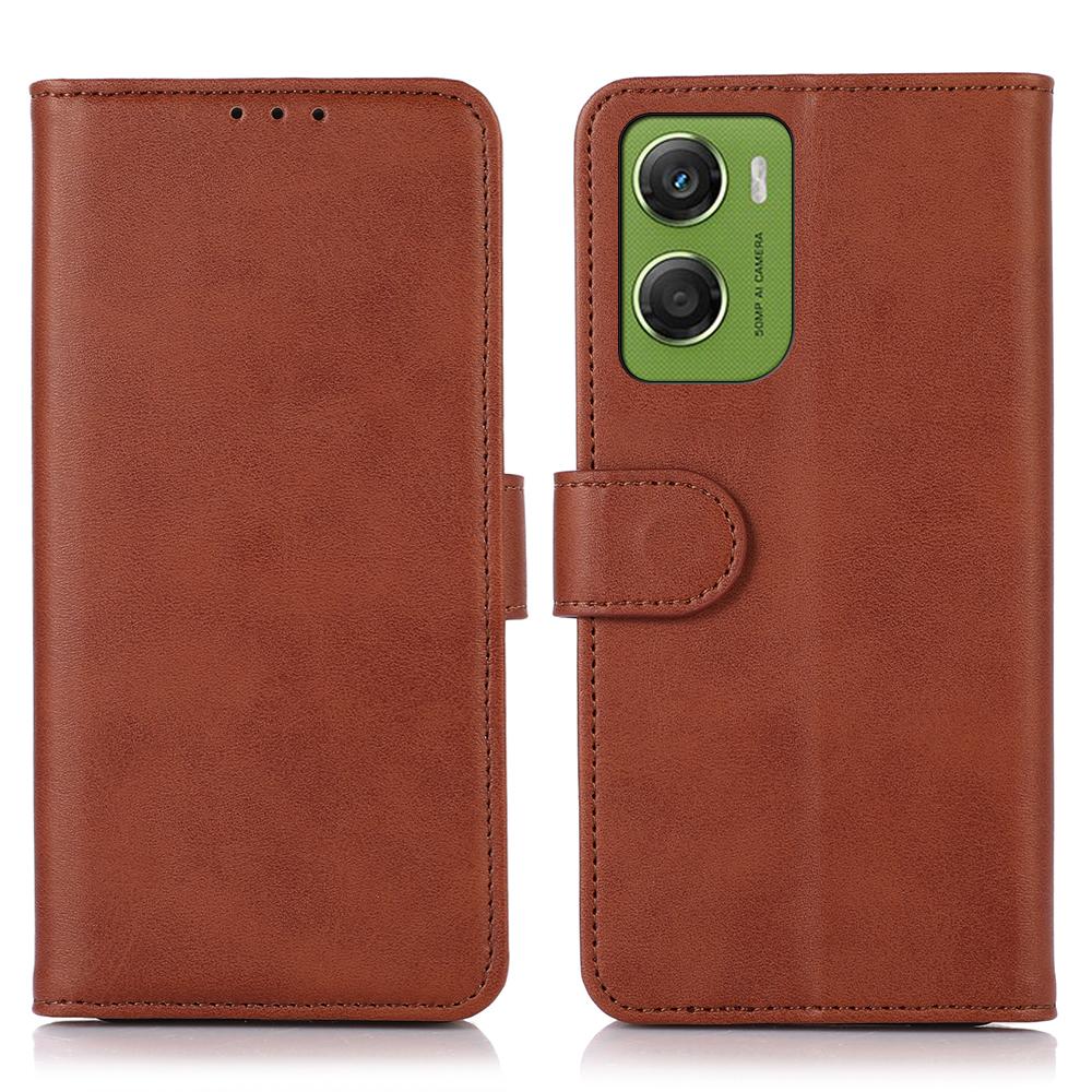 

For Motorola Moto G06 4G Case Cowhide Texture Leather Wallet Phone Cover with Stand