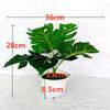 Artificial Green Plant Pot 9 Turtleback Leaf Faux Foliage Home Photography Decor