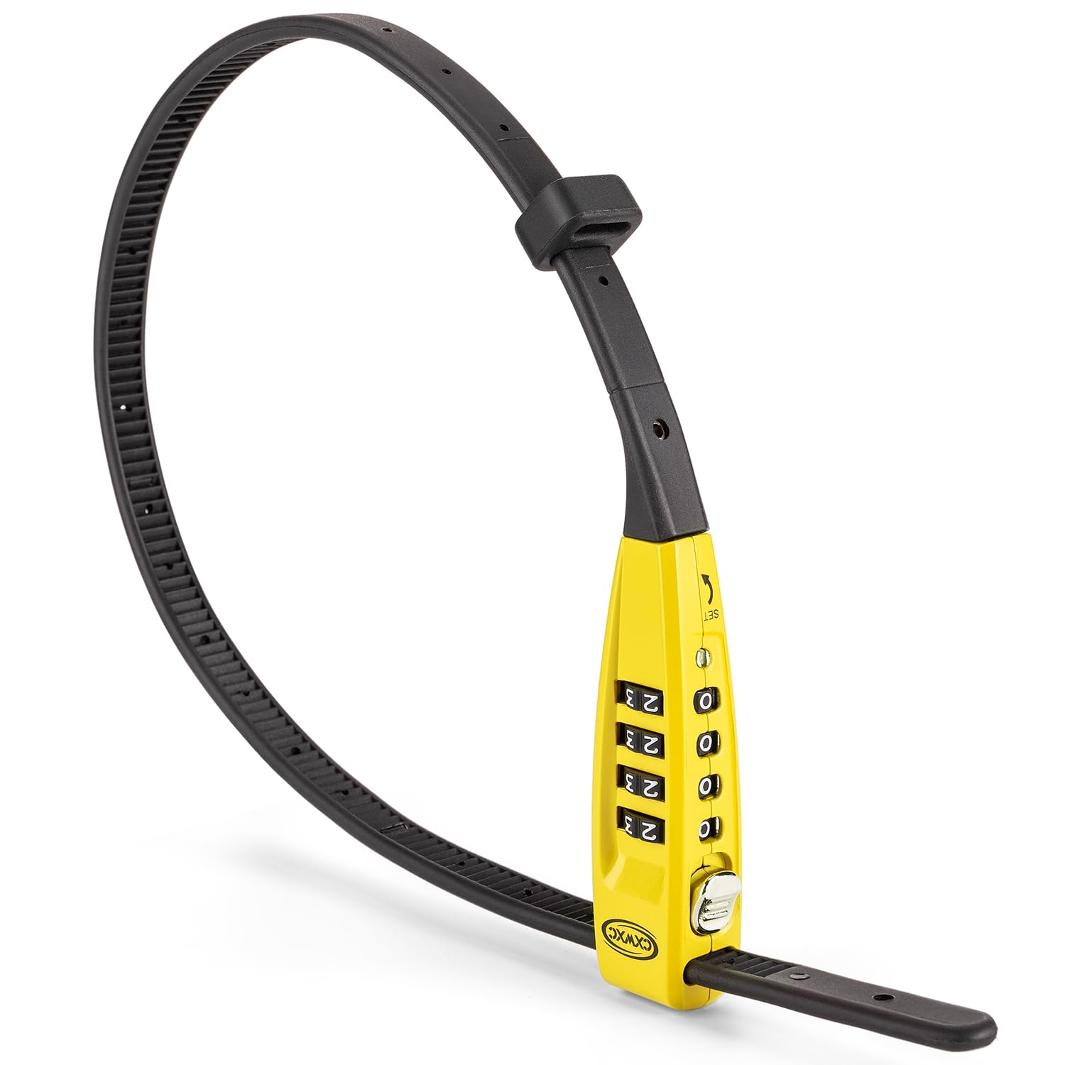 

CXWXC Bicycle Wire Earth Yellow Lock, Long, 450mm, 4-Digit Dial, Anti-Theft, Lock, (CX-DL1006)