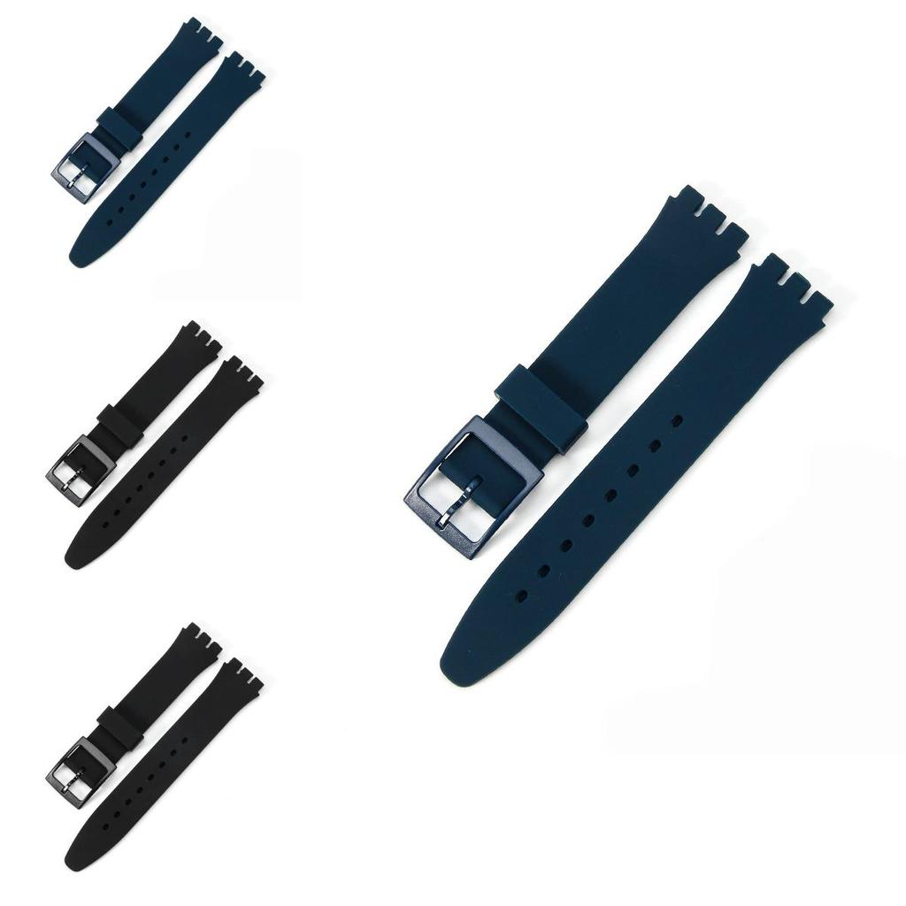 Vysoce kvalitní silikonový řemínek k hodinkám pro Swatch, k dispozici více barev 16mm 17mm 19mm 20mm