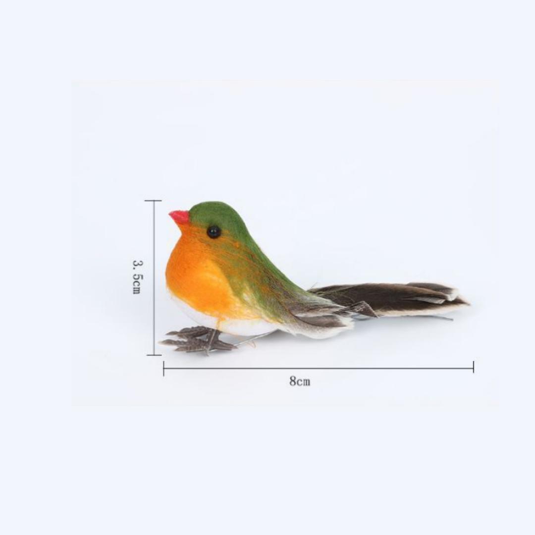 Robin Bird Decoration Artificial Feather Bird Craft Ornament Simulation Little Robin Bird Outdoor Garden Ornaments Decoration 1pc