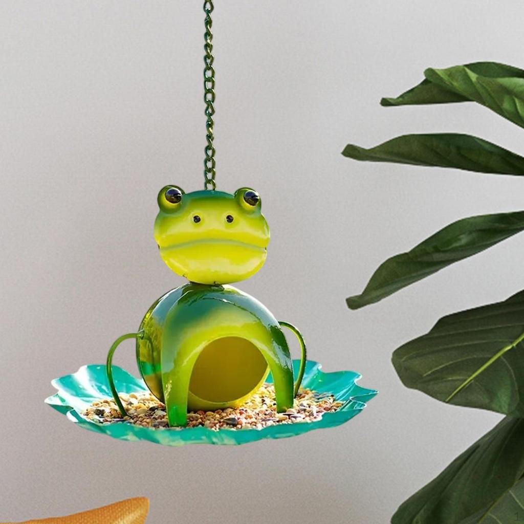 Hanging Bird Feeder Food Container Versatile Compact Creative Metal Decoration Feeding Tray for