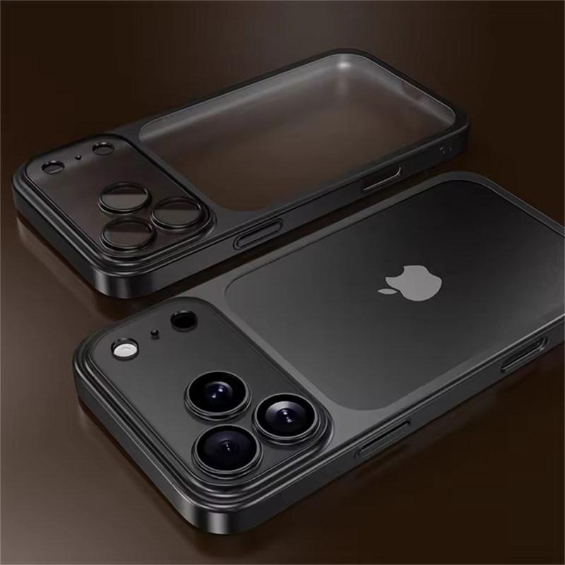 Luxury Original Matte Clear Frosted Phone Case For iPhone 17 Air 16 15 14 13 12 11 Pro Max Air Lens Protection Shockproof Back Cover