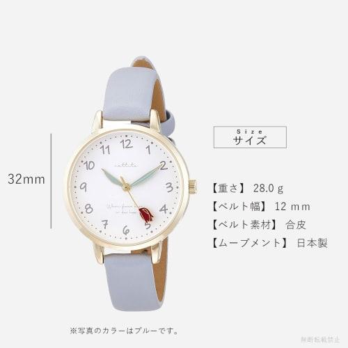 Fieldwork Analog Watch with Flury Floral Motif and Leather Strap, GY039P-2, Women's, Purple