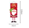 Cartoon Print Christmas Hanging Banner, Party Background Cloth Decor for Windows Home Scene, Festival Atmosphere Creation