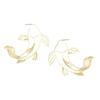 European and American jewelry hot-selling geometric carp earrings, Japanese and Korean ins style simple fashion women's earrings