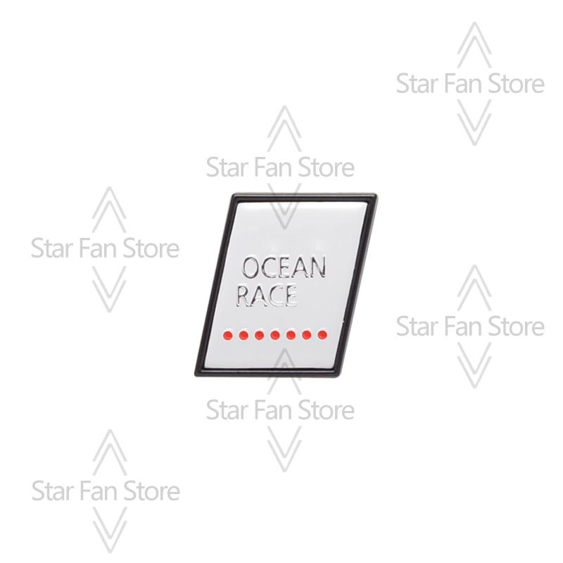 Metall Für TWIN ENGINE OCEAN RACE Entwickelter Elchtest R Design Schweden Flagge Abzeichen 3D Aufkleber Auto Kofferraum Karosserie Emblem Aufkleber
