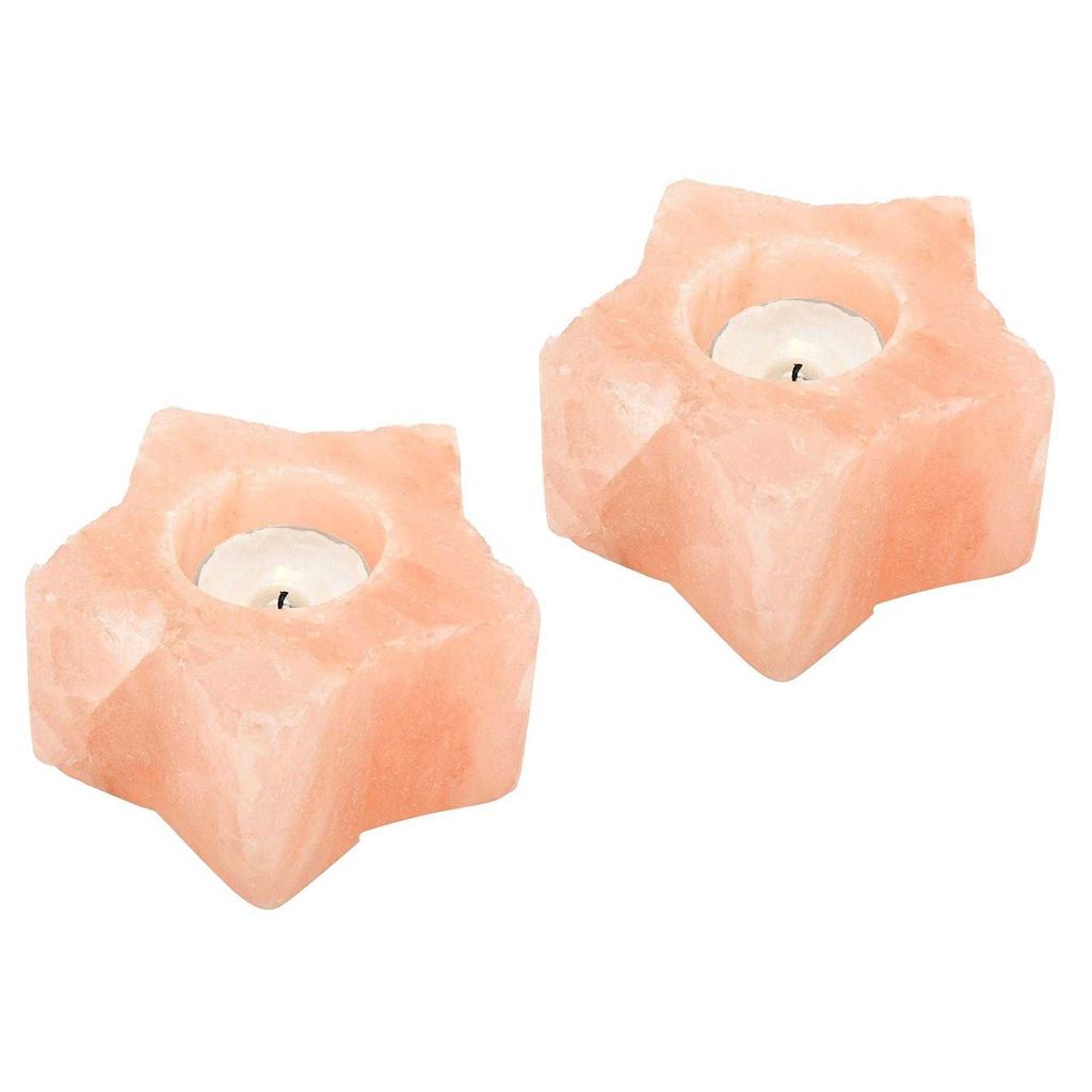 Serenity Himalayan Salt Star Tea Light Holder (Pack of 2)
