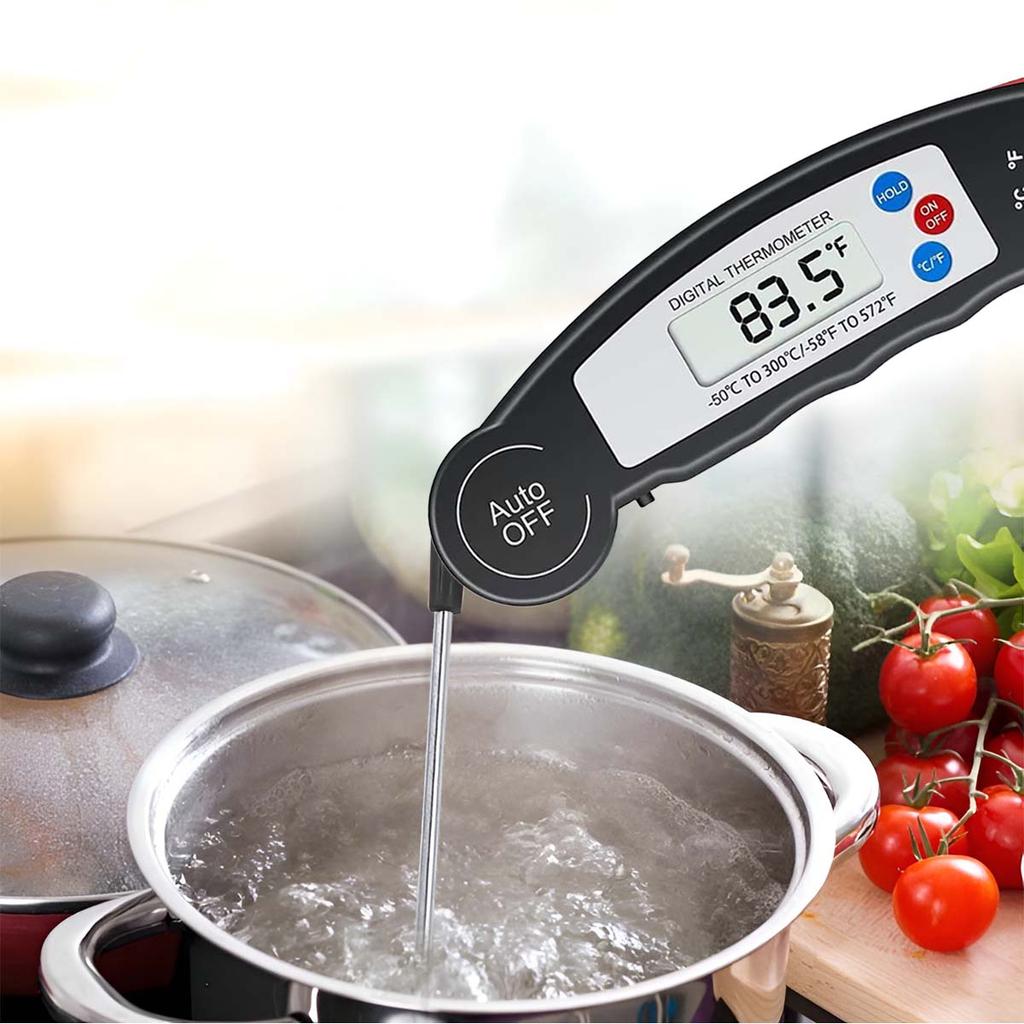 Kitchen Food Thermometer Foldable Digital Display Bbq Thermometer High-Precision Instant-Read Lcd Probe Grilling Kitchen Tools