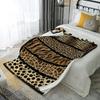 Wild Animal Pattern Microfiber Flannel Cover Blanket Bedroom Living Room Sofa Soft And Comfortable Home Decoration