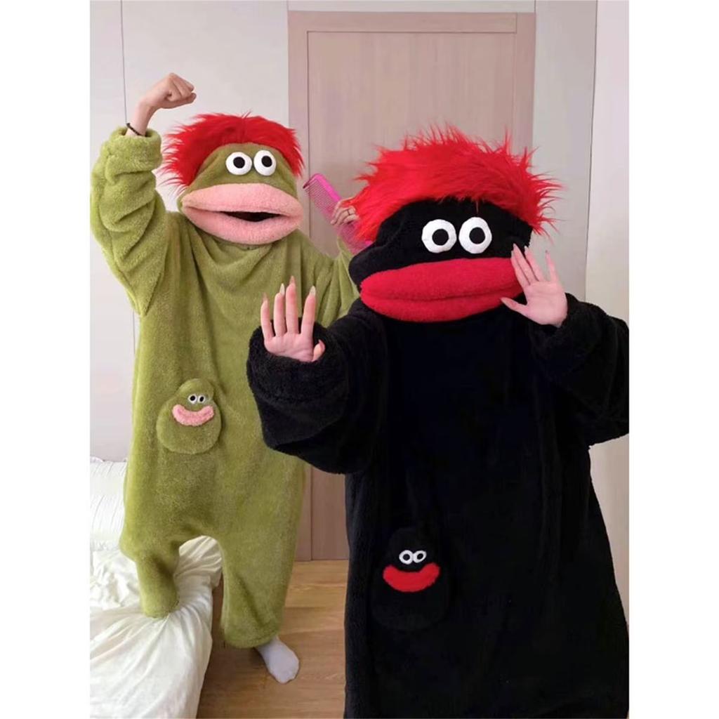 Cute Cartoon Funny Matching Couple Pajamas For Adults And Youth