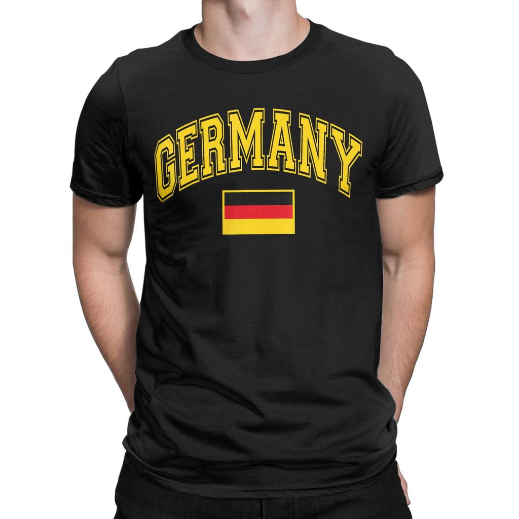 Deutschland Deutschland Deutsche Flagge T-Shirt Herren Lässig Reine Baumwolle T-Shirt Rundhals Kurzarm T-Shirts Erwachsenen Kleidung