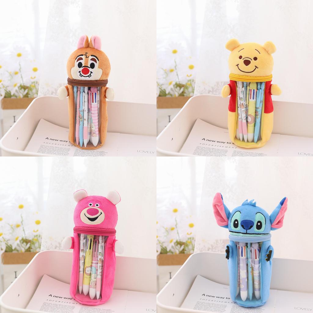 Cute Japanese Star Sailor Moon Plush Pen Holder Pencil Case For Girls' Stationery Storage, Transparent Gift Bag