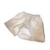 Women's White Lace Trim A-Line Shorts - Summer Loose-Fitting, Versatile, Casual Wide-Leg Pants