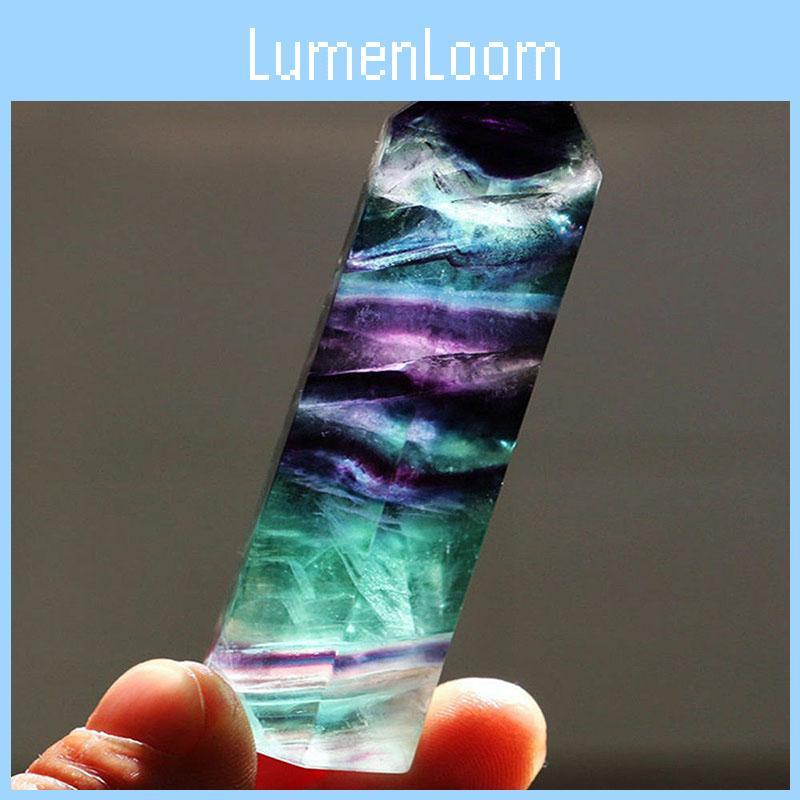 Elegant Natural Fluorite Quartz Crystal Stone Healing Amethyst Hexagonal Wand Point For Wellness And Balance