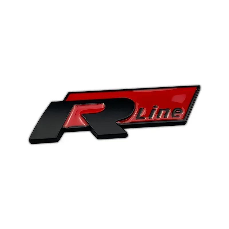 YKPSC1 VW 2026 Hot 3D Car Badge Decal Grill Side Rear Trunk Emblem Sticker for Volkswagen Rline R Logo Polo Passat B5 B6 B7 Golf Jetta