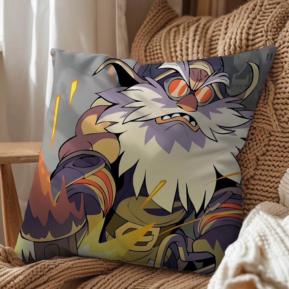 game Teros Imugi Mordex Brawlhalla Pillow Case Antidustmite Pillowcase Invisible zipper silky short plush Sofa cushion cover