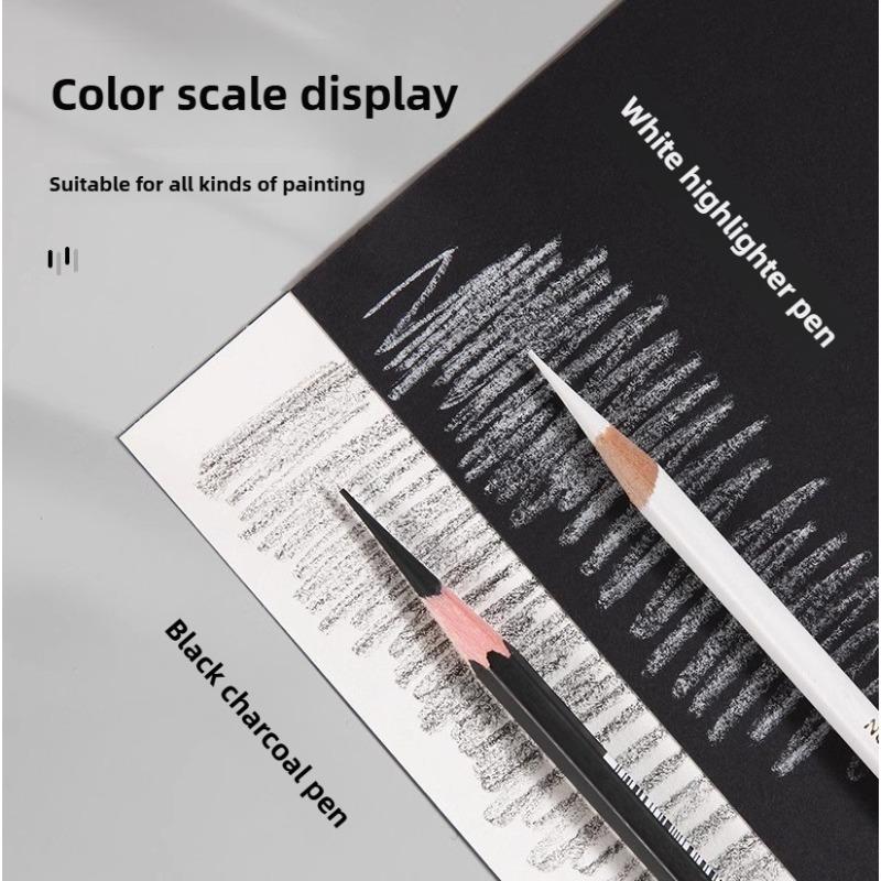 White Charcoal Black Charcoal Art Student Sketch Soft Charcoal Pen Set Student Drawing Sketch Stroke Drawing Tool Beginner