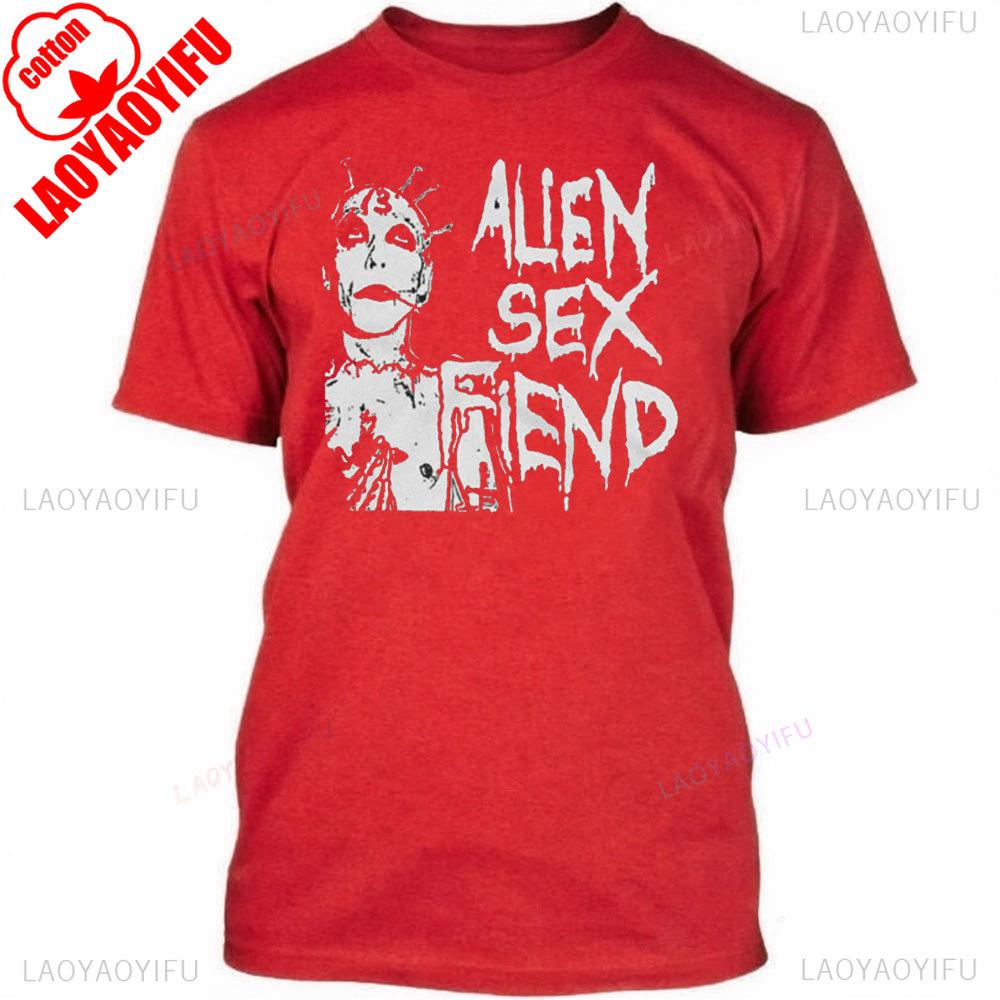 Alien Sex Fiend T-Shirt Virgin Prunes Christian Death Sisters Unisex Tees Fit Sweatshirt for Daily Wear Short Sleeve T-shirts