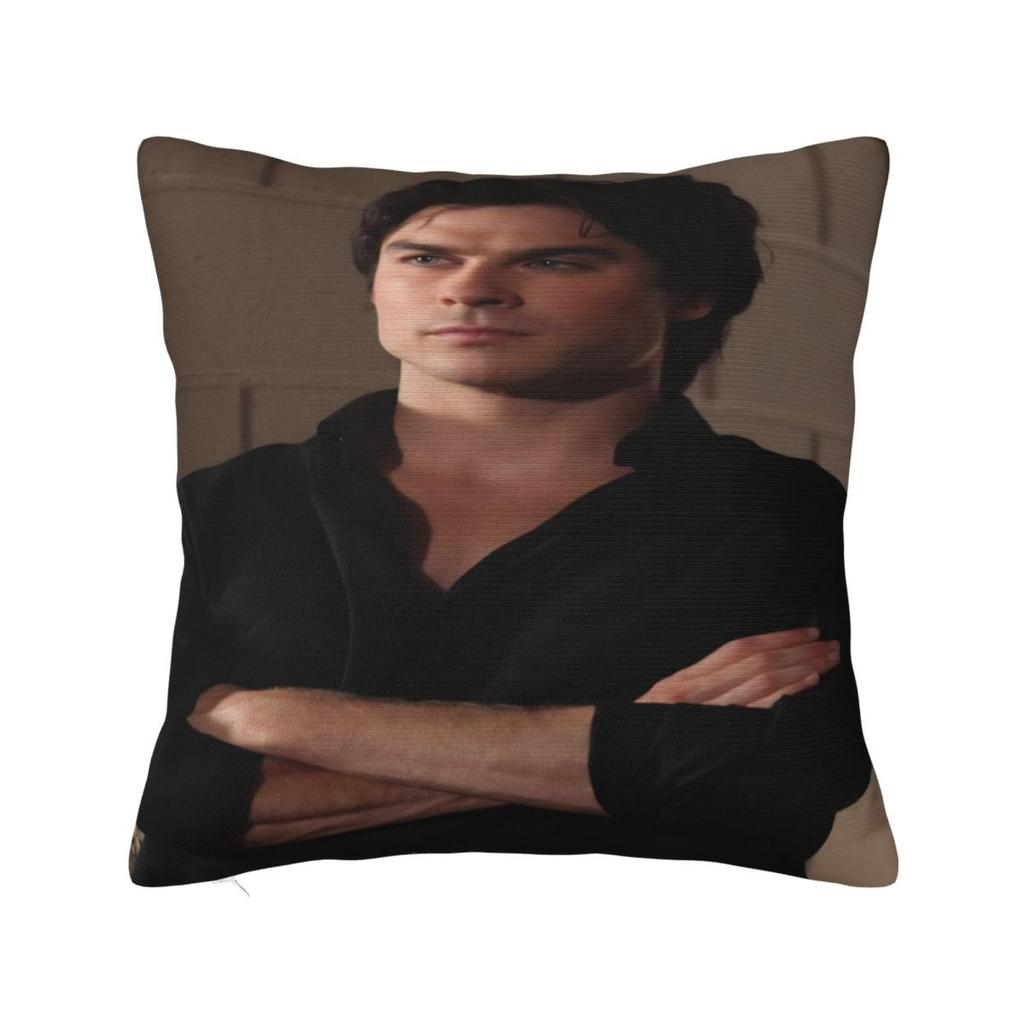 Damon Salvatore Pillow Case Novelty Pillow Cover Square Printed Cushion Cover Pillowcases For Sofa Home Decoration