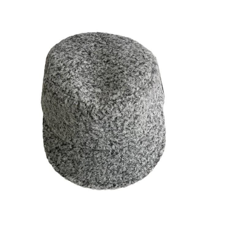 Retro Britischer Wollhut Herbst und Winter Damen vielseitige Flat-Top-Mütze Temperament Street Reithut Tide