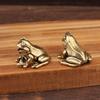 Brass Ornaments, Brass Frog Figurine, Small Home Decor, Animal Figurines, Chihuahua Sculpture.