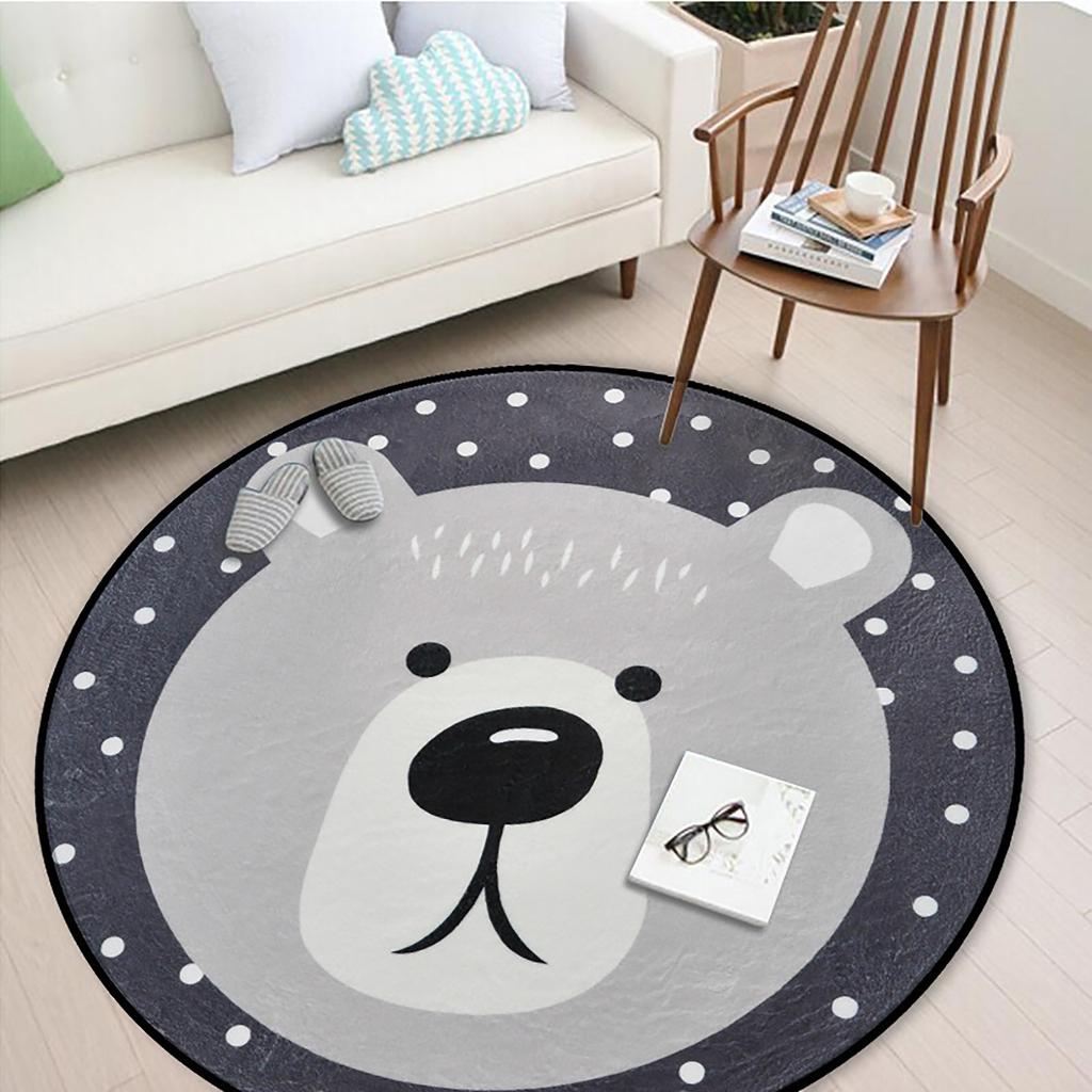 Background Polka Dot Animal Round Cashmere Carpet Bedroom Living Room Coffee Table Hanging Basket Garden Carpet Room Computer Chair Mat