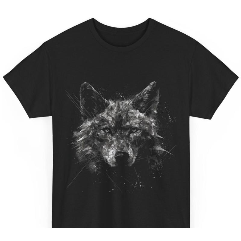 Wolf Art Animal Lover Motif Wolf T Shirt Unisex Heavy Cotton Tee S разноцветный
