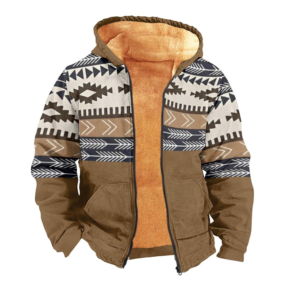 Pánský kabát do kapsy s dlouhým rukávem Fashion Plus Velvet Overcoat