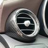 Carbon Fiber Pattern Car Accessories Dashboard Side Air Condition Outlet Circle Frame Stickers For Mercedes Benz GLC -