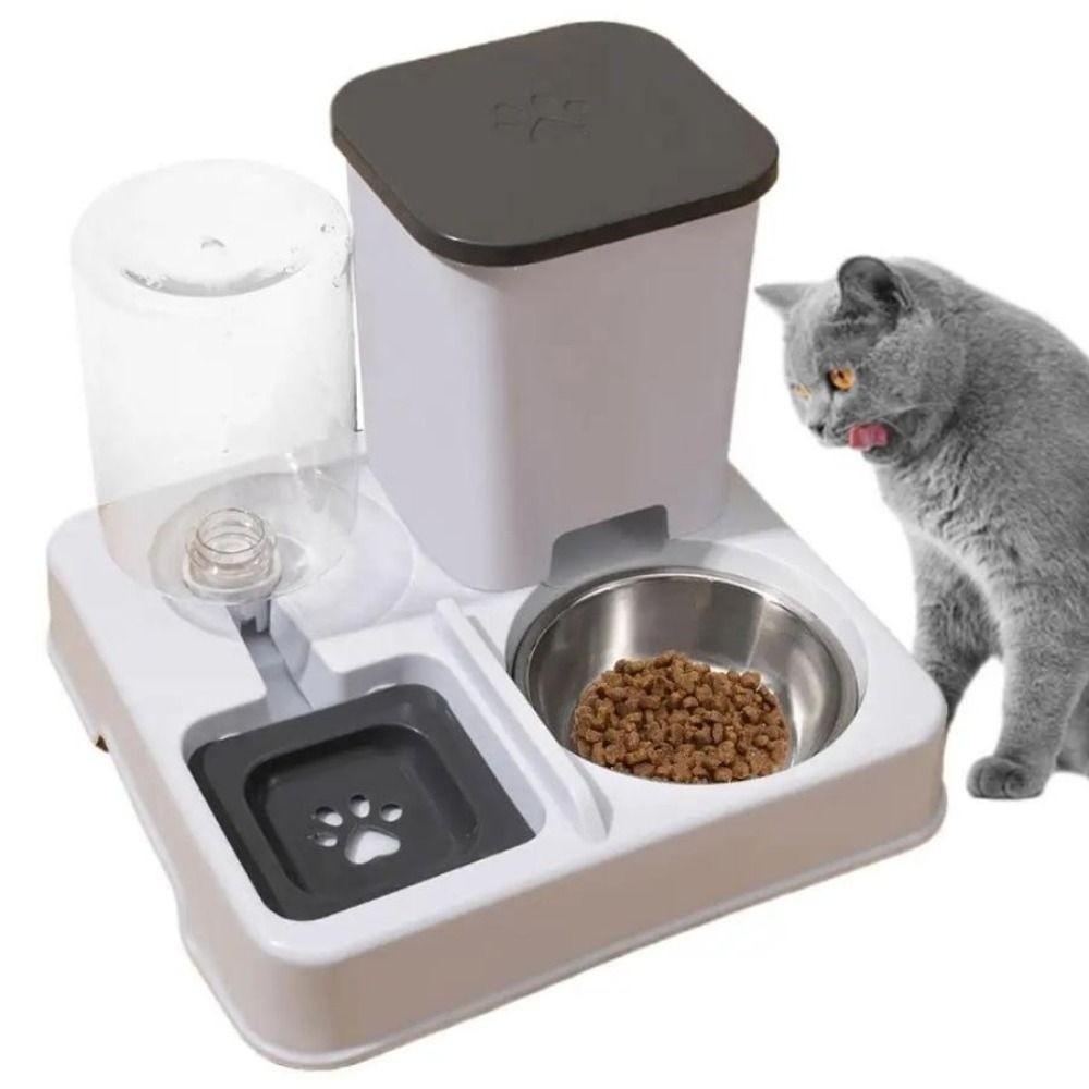 New Large Capacity Automatic Pet Feeder 2 In 1 5 Colors 500ML Water Dispenser Portable Non-Slip Pet Bowl Pet Supplies