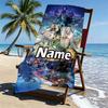 Custom Name Personalized Genshin Impact Print Beach Towel, for Trip Camping Beach Party Home Decor, Birthday Gift for Family & Friends