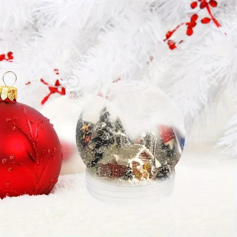 A Top Quality Multi-Use Clear Plastic Water Globes DIY Craft Props Empty Snow Globes with Screw off Cap for Snow Globe Making